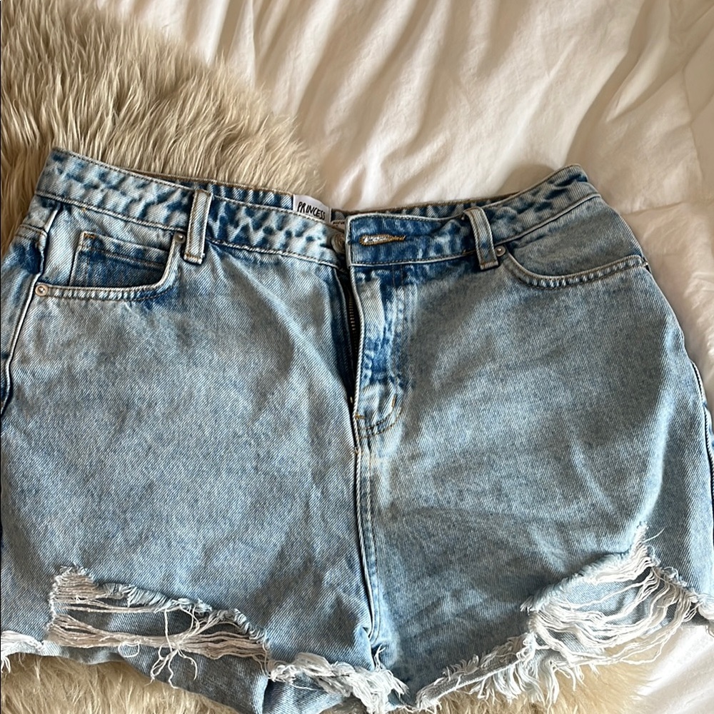 Distressed Denim Shorts